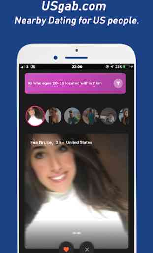 USgab - US nearby dating app for USA Singles 1