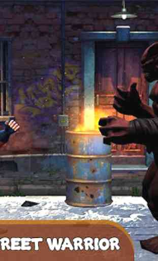 zombi combates calle del camino 3D: juegos combate 4