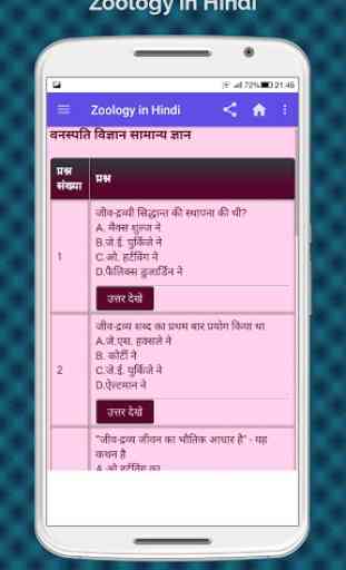Zoology App in Hindi, Zoology Gk App in Hindi 3