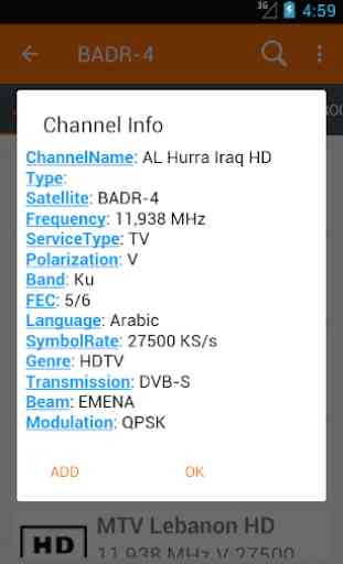 ArabSat Frequency List 4