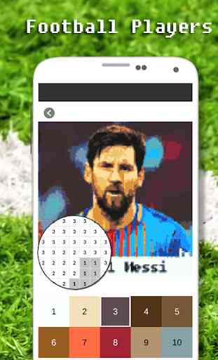 Color del jugador de fútbol por número - Pixel Art 1