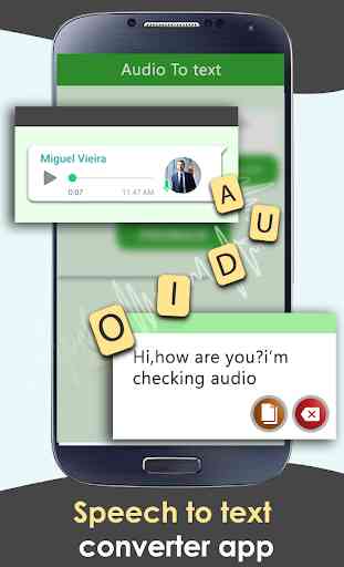 conversor de audio a texto para la aplicación 1