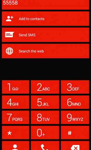 Dialer theme Cards Red 3