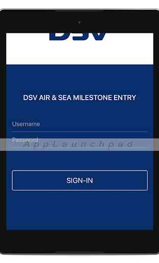 DSV Air & Sea - Milestone Entry App 2