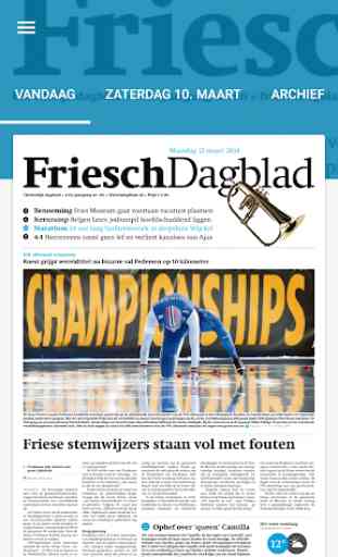 Friesch Dagblad digitale krant 1