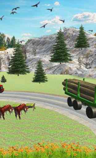 Heavy Duty Tractor Cargo Transport 3D 3