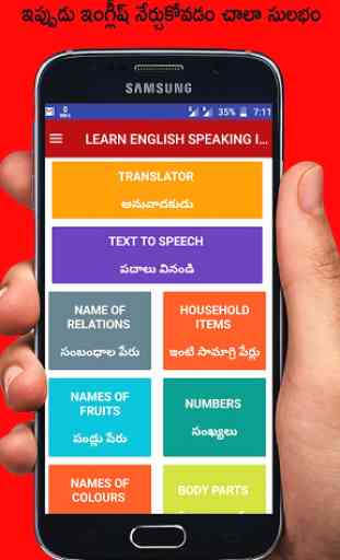 Learn English in Telugu - Daily using sentences 1