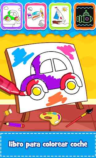 Libro de colorear coche para niños. 1