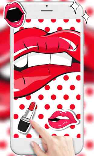 Lip Kissing 3D Live Lock Screen Wallpaper Security 1