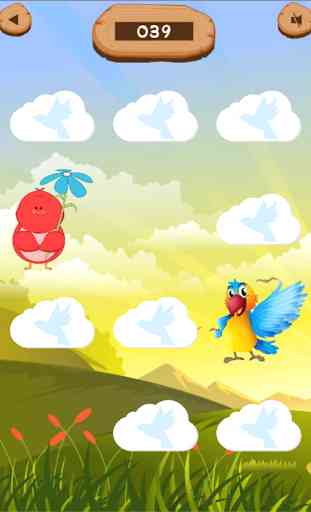 Memory matching games for kids free - Birds 4