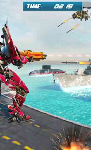 Submarino Robot Transformación: Tiburón Ataque 1