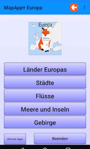 Topographie Europa: MapApp 1