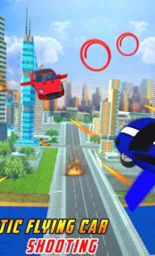 Flying Car Robot Transform - Robot Shooting Game 2