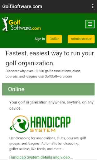 Golf Software app by GolfSoftware.com 2