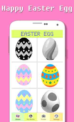 Huevo de Pascua feliz por número - Pixel 1