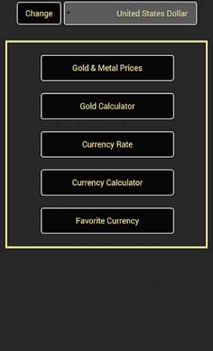 Precio de oro y cambio de divisas 3