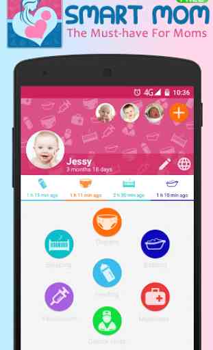 Smart Mom - Breastfeeding & Baby diaper change app 1