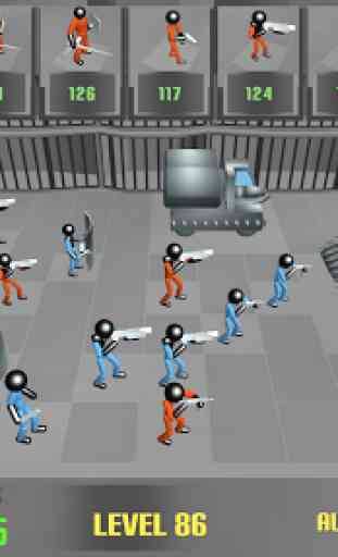 Stickman simulador de batalla: prisión zombie 1