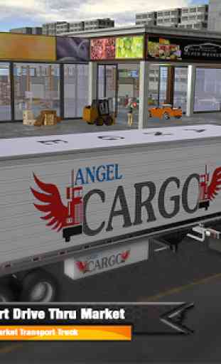 Supermercado transporte carga camión de conducción 4