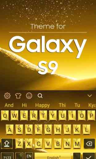 Teclado de oro para Galaxy S9 4