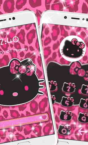 tema de leopardo lindo gatito rosa del gatito 4