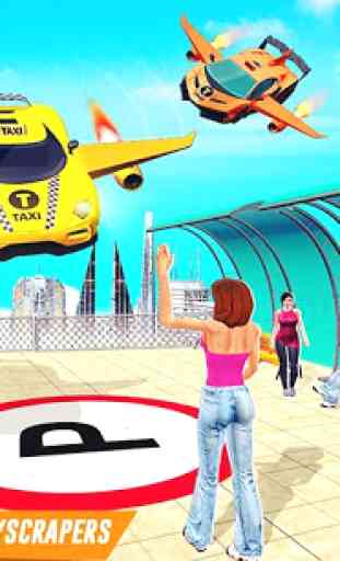 Volador Coche Amarillo Taxi Taxi Conducción Juegos 1