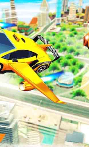 Volador Coche Amarillo Taxi Taxi Conducción Juegos 3