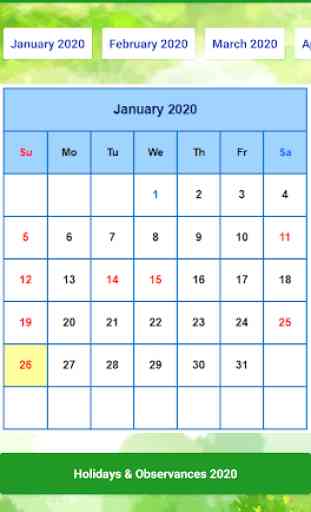 Calendar 2020 2
