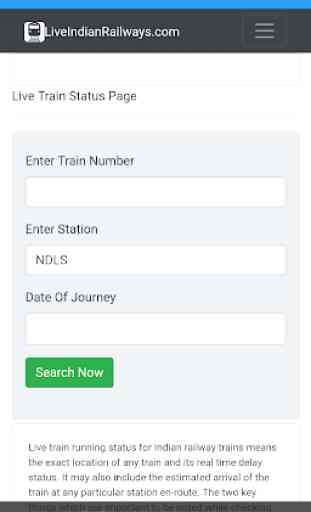 Live Indian Railway Status 1