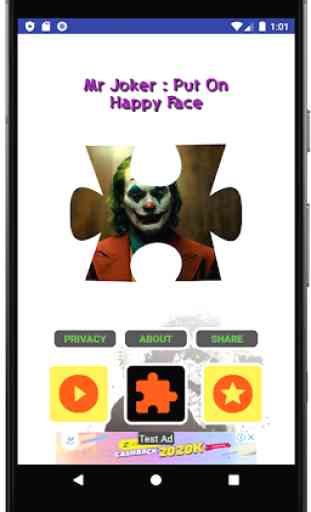 Mr Joker - Put On Happy Face Wallpaper And Puzzle 1