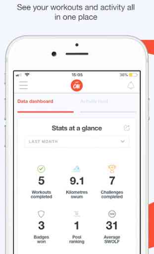 Speedo On - Swim Tracking App 1