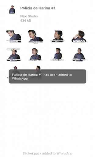 Stickers Policia de Harina Para WhatsApp 2