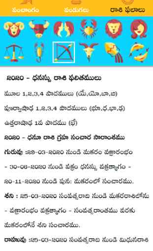 Telugu Panchangam Calendar 2020 3
