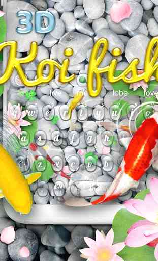 Tema de teclado de peces koi animados en 3D 1