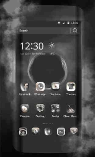 Theme for Huawei P8 & P10 Black Elegant Smoke 1