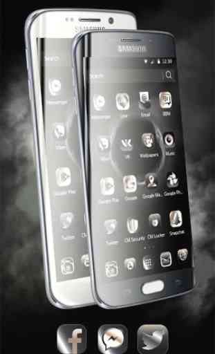 Theme for Huawei P8 & P10 Black Elegant Smoke 2
