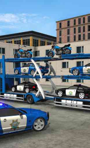 US Police Robot Car Transporter Police Plane Game 1