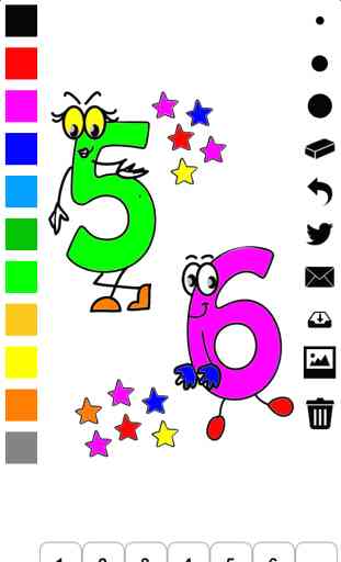 123 Libro para colorear para niños: aprender a dibujar los numeros 1