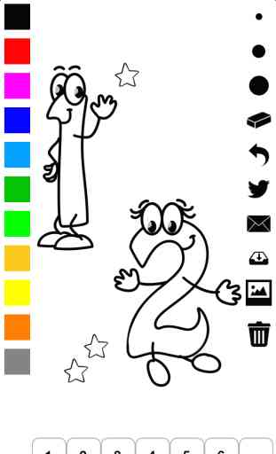123 Libro para colorear para niños: aprender a dibujar los numeros 2
