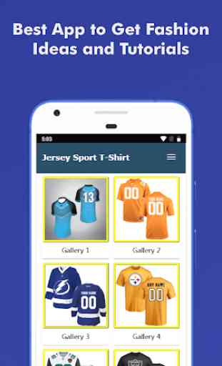 500 Jersey Sports T-Shirt Design Ideas Offline 1