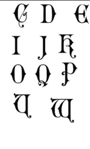 Estilos de letras caligrafía 4