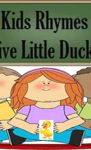 Five Little Ducks Kids Poem 1