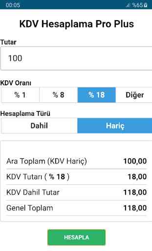 KDV Hesaplama Pro Plus+ 3