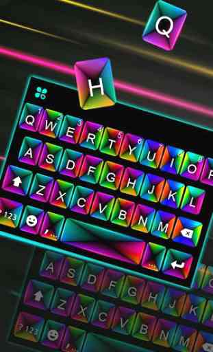 Laser Color Box 3d Tema de teclado 1