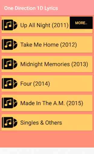 One Direction 1D Songs Lyrics: Album, EP & Singles 1