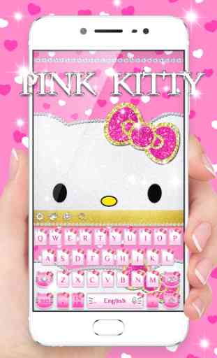 Pink Kitty Diamond Keyboard 1