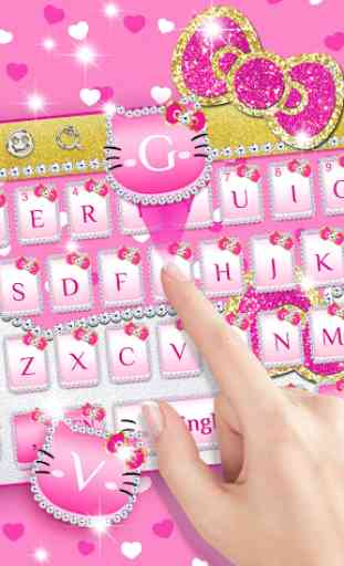 Pink Kitty Diamond Keyboard 2