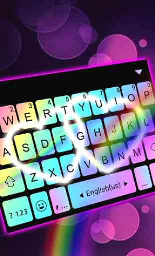 Rainbow Love Fonts Tema de teclado 1