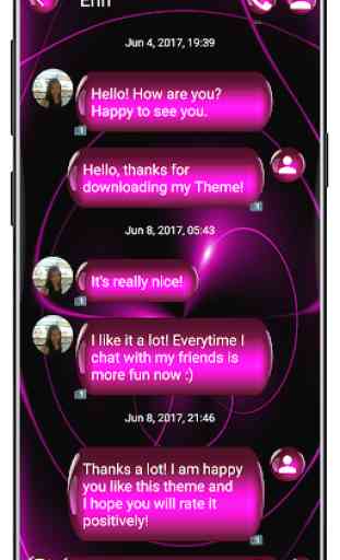 SMS tema esfera rosa  1