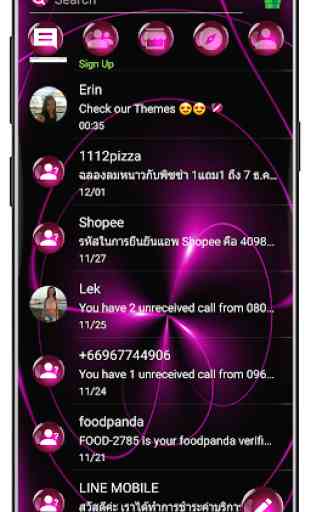 SMS tema esfera rosa  2